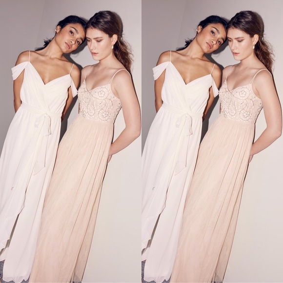 Anthropologie x BHLDN Elowen Dress Oyster - Picture 4 of 5